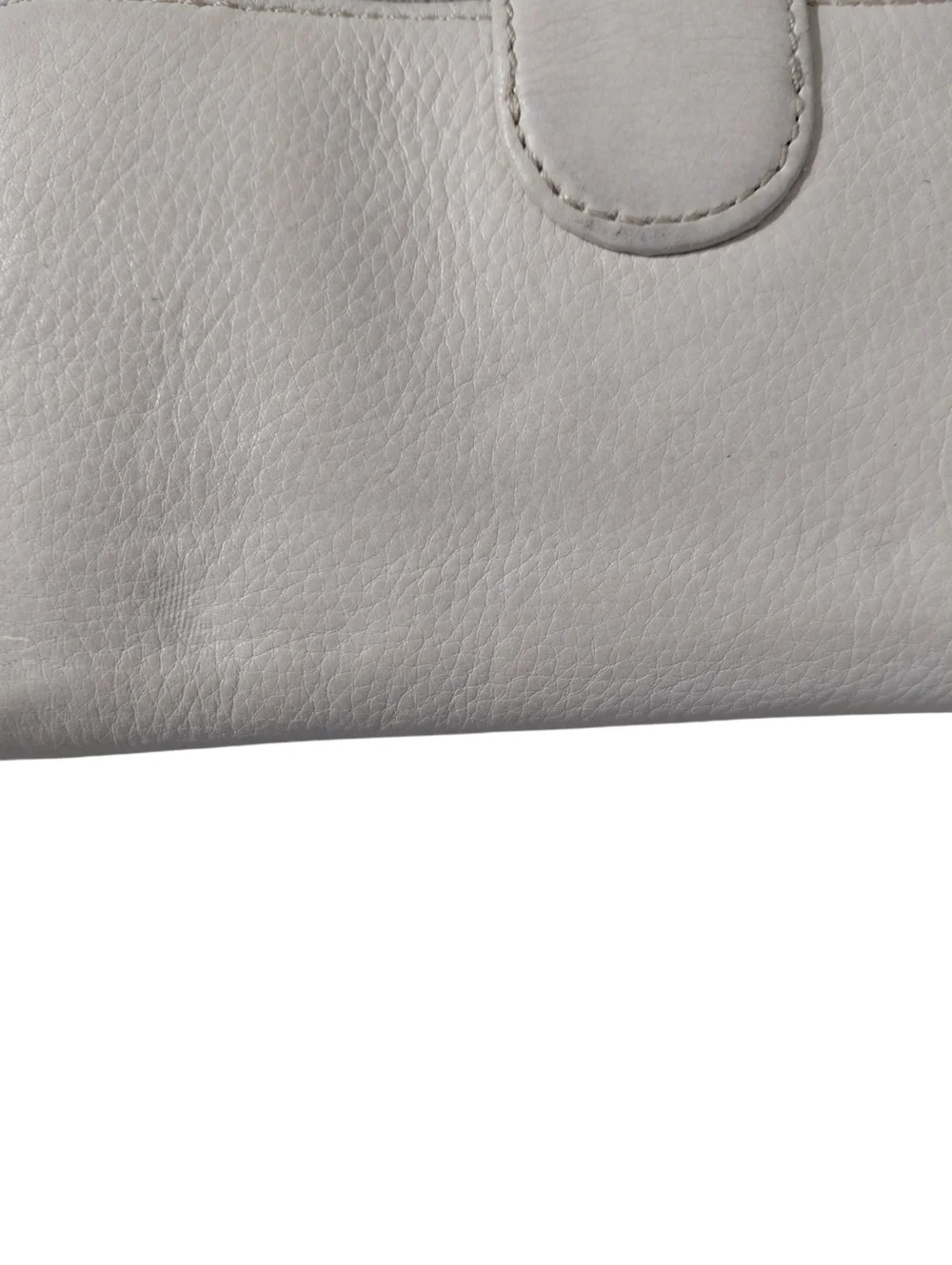Michael Kors White Leather Snap Continental Wallet